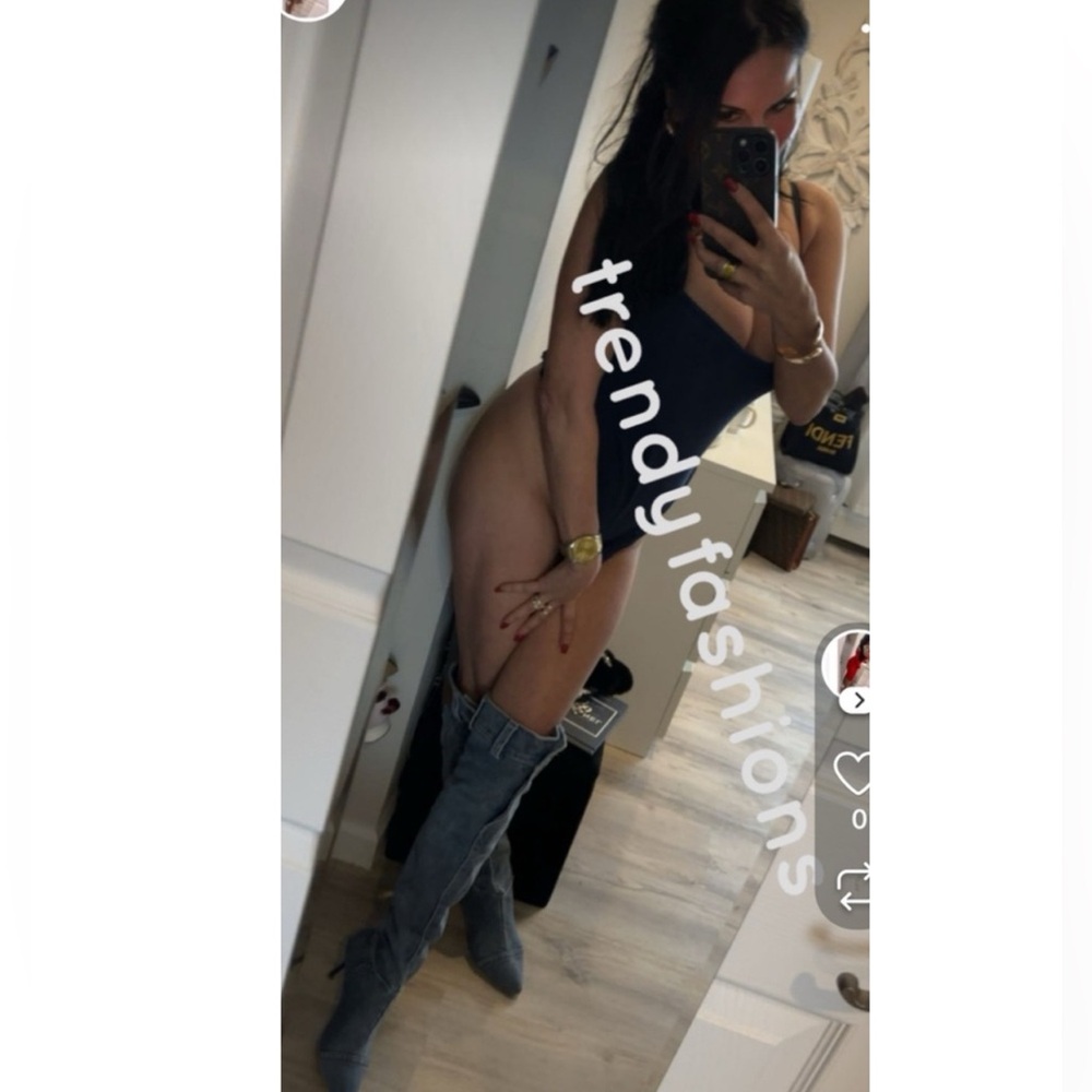 Women's denim Jean over the knee Boots